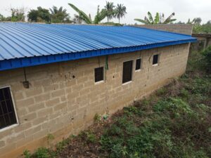 Office building at the roofing level